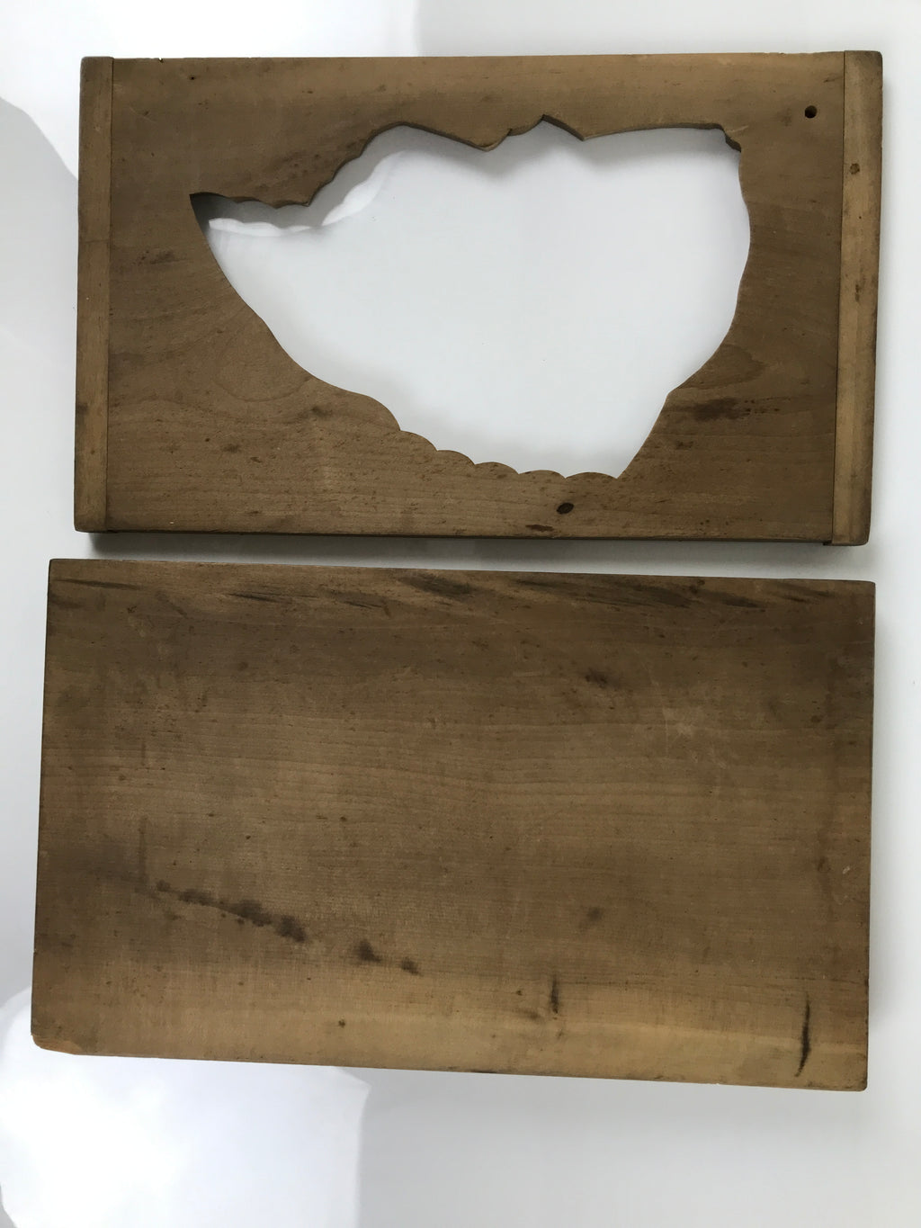Japanese Wood Carved Kashigata Cake Mold Vtg Sweet Wagashi Tai Madai Fish Kg807