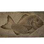 Japanese Wood Carved Kashigata Cake Mold Vtg Sweet Wagashi Tai Madai Fish Kg808