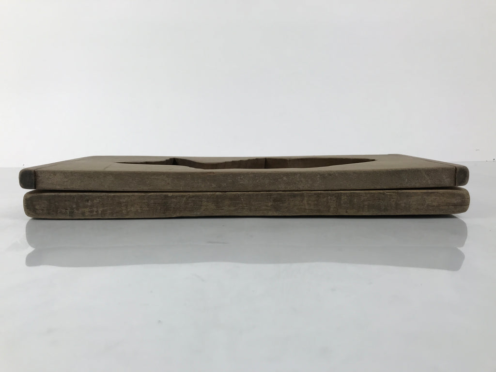 Japanese Wood Carved Kashigata Cake Mold Vtg Sweet Wagashi Tai Madai Fish Kg809