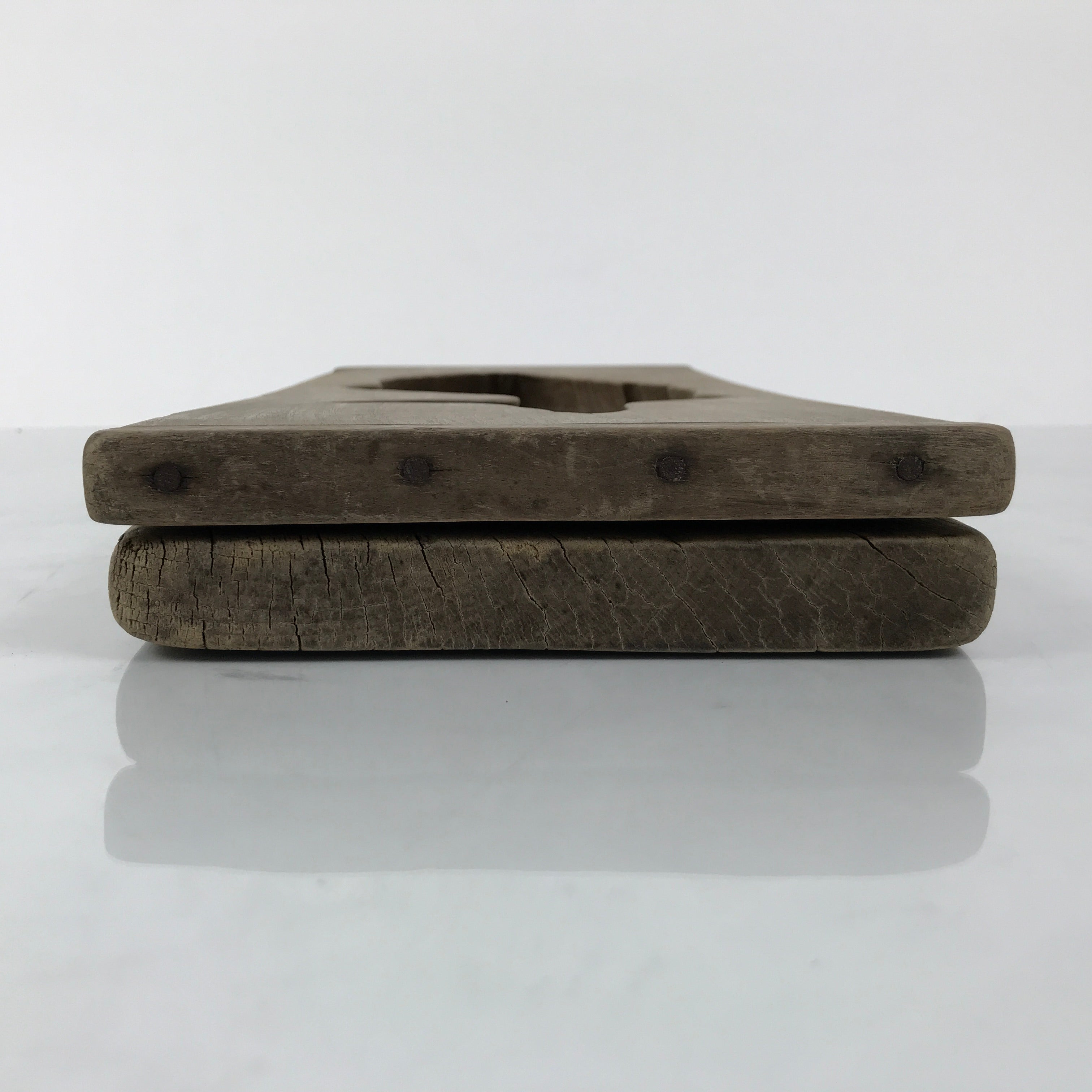 Japanese Wood Carved Kashigata Cake Mold Vtg Sweet Wagashi Tai Madai Fish Kg809