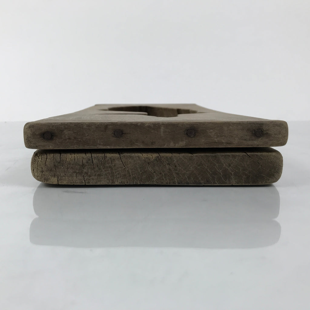 Japanese Wood Carved Kashigata Cake Mold Vtg Sweet Wagashi Tai Madai Fish Kg809