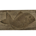 Japanese Wood Carved Kashigata Cake Mold Vtg Sweet Wagashi Tai Madai Fish Kg809