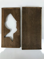 Japanese Wood Carved Kashigata Cake Mold Vtg Sweet Wagashi Tai Madai Fish Kg810