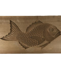 Japanese Wood Carved Kashigata Cake Mold Vtg Sweet Wagashi Tai Madai Fish Kg810