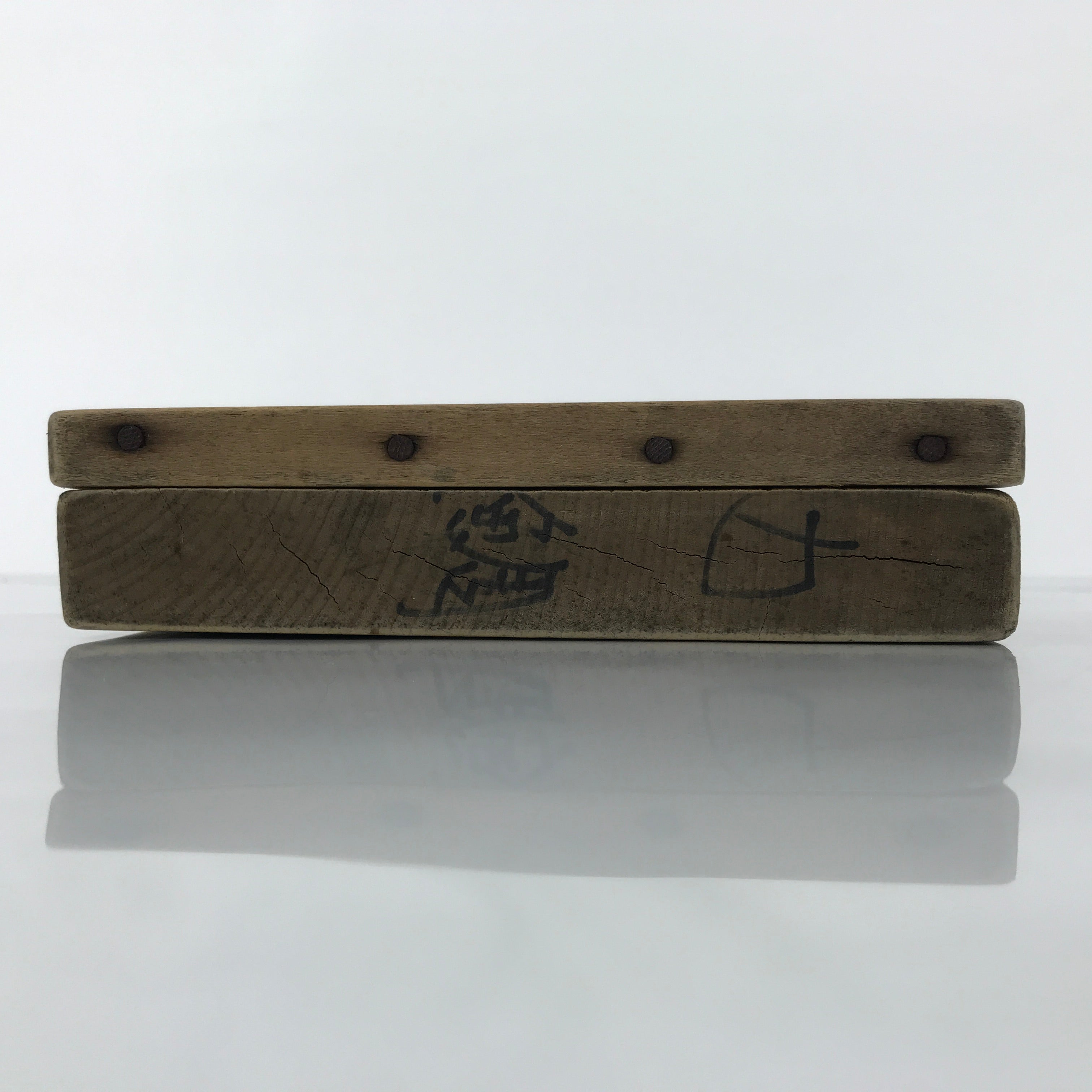 Japanese Wood Carved Kashigata Cake Mold Vtg Sweet Wagashi Tai Madai Fish Kg811