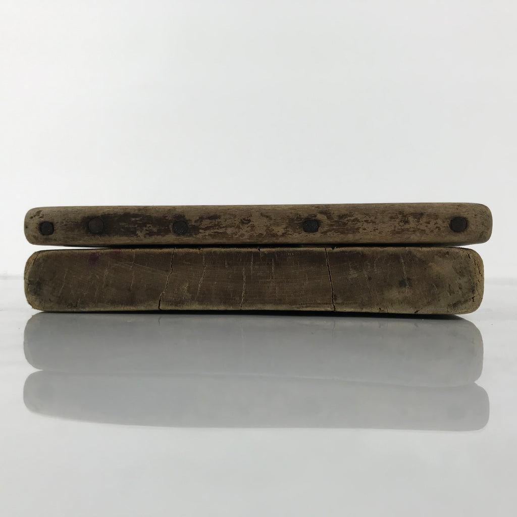Japanese Wood Carved Kashigata Cake Mold Vtg Sweet Wagashi Tai Madai Fish Kg812