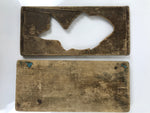 Japanese Wood Carved Kashigata Cake Mold Vtg Sweet Wagashi Tai Madai Fish Kg812