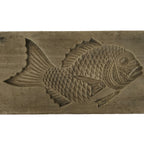 Japanese Wood Carved Kashigata Cake Mold Vtg Sweet Wagashi Tai Madai Fish Kg813