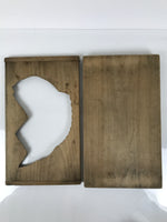 Japanese Wood Carved Kashigata Cake Mold Vtg Sweet Wagashi Tai Madai Fish Kg814