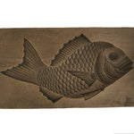 Japanese Wood Carved Kashigata Cake Mold Vtg Sweet Wagashi Tai Madai Fish Kg815