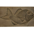 Japanese Wood Carved Kashigata Cake Mold Vtg Sweet Wagashi Tai Madai Fish Kg816