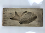 Japanese Wood Carved Kashigata Cake Mold Vtg Sweet Wagashi Tai Madai Fish Kg817