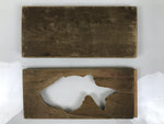 Japanese Wood Carved Kashigata Cake Mold Vtg Sweet Wagashi Tai Madai Fish Kg819