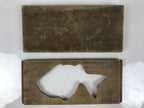 Japanese Wood Carved Kashigata Cake Mold Vtg Sweet Wagashi Tai Madai Fish Kg820