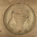 Japanese Wood Carved Kashigata Cake Mold Vtg Sweet Wagashi Tsuru Crane Kg617