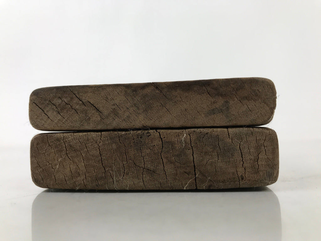 Japanese Wood Carved Kashigata Cake Mold Vtg Sweet Wagashi Warabi Fern Kg558