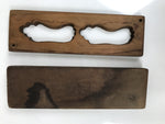 Japanese Wood Carved Kashigata Cake Mold Vtg Sweet Wagashi Warabi Fern Kg570