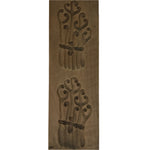 Japanese Wood Carved Kashigata Cake Mold Vtg Sweet Wagashi Warabi Fern Kg697