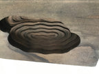 Japanese Wood Carved Kashigata Cake Mold Vtg Sweet Wagashi Water Ripple Kg583