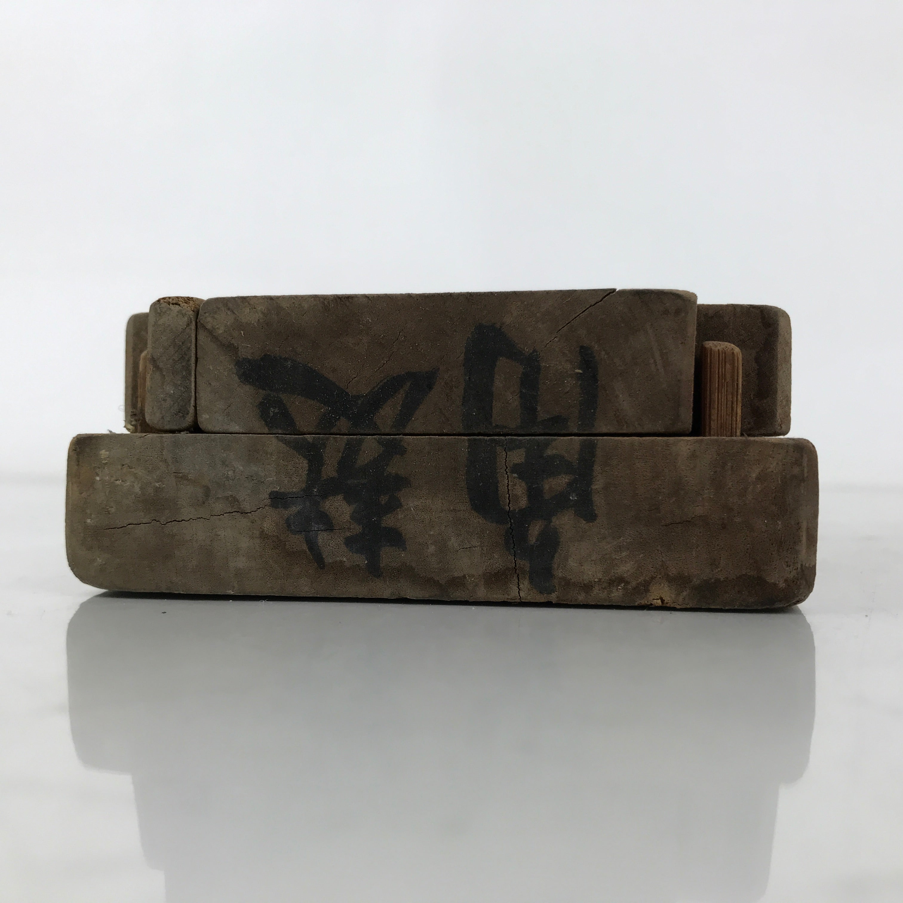 Japanese Wood Carved Kashigata Cake Mold Vtg Sweet Wagashi Wheat Gluten Kg690