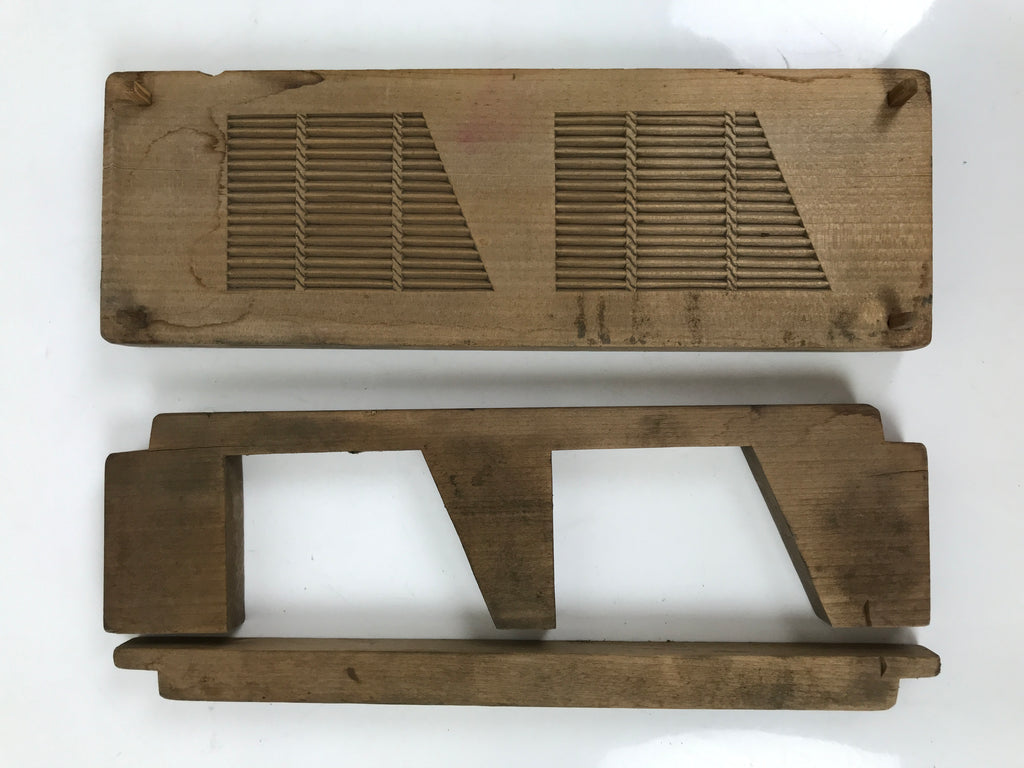 Japanese Wood Carved Kashigata Cake Mold Vtg Sweet Wagashi Wheat Gluten Kg690