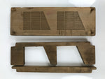 Japanese Wood Carved Kashigata Cake Mold Vtg Sweet Wagashi Wheat Gluten Kg690