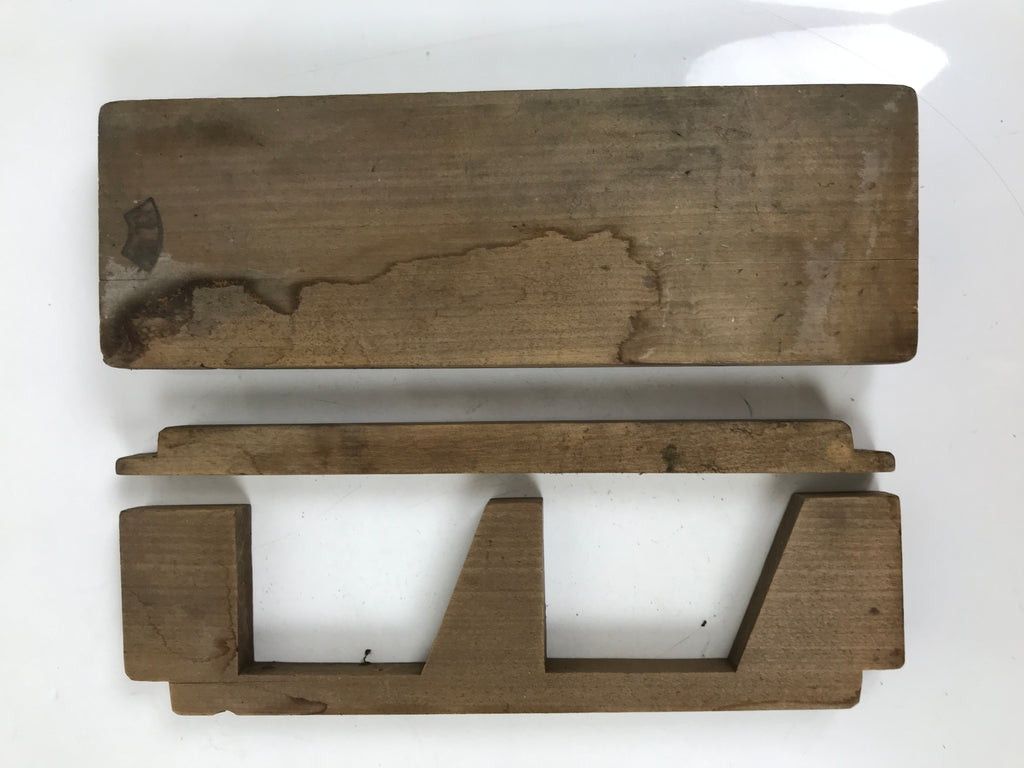 Japanese Wood Carved Kashigata Cake Mold Vtg Sweet Wagashi Wheat Gluten Kg690