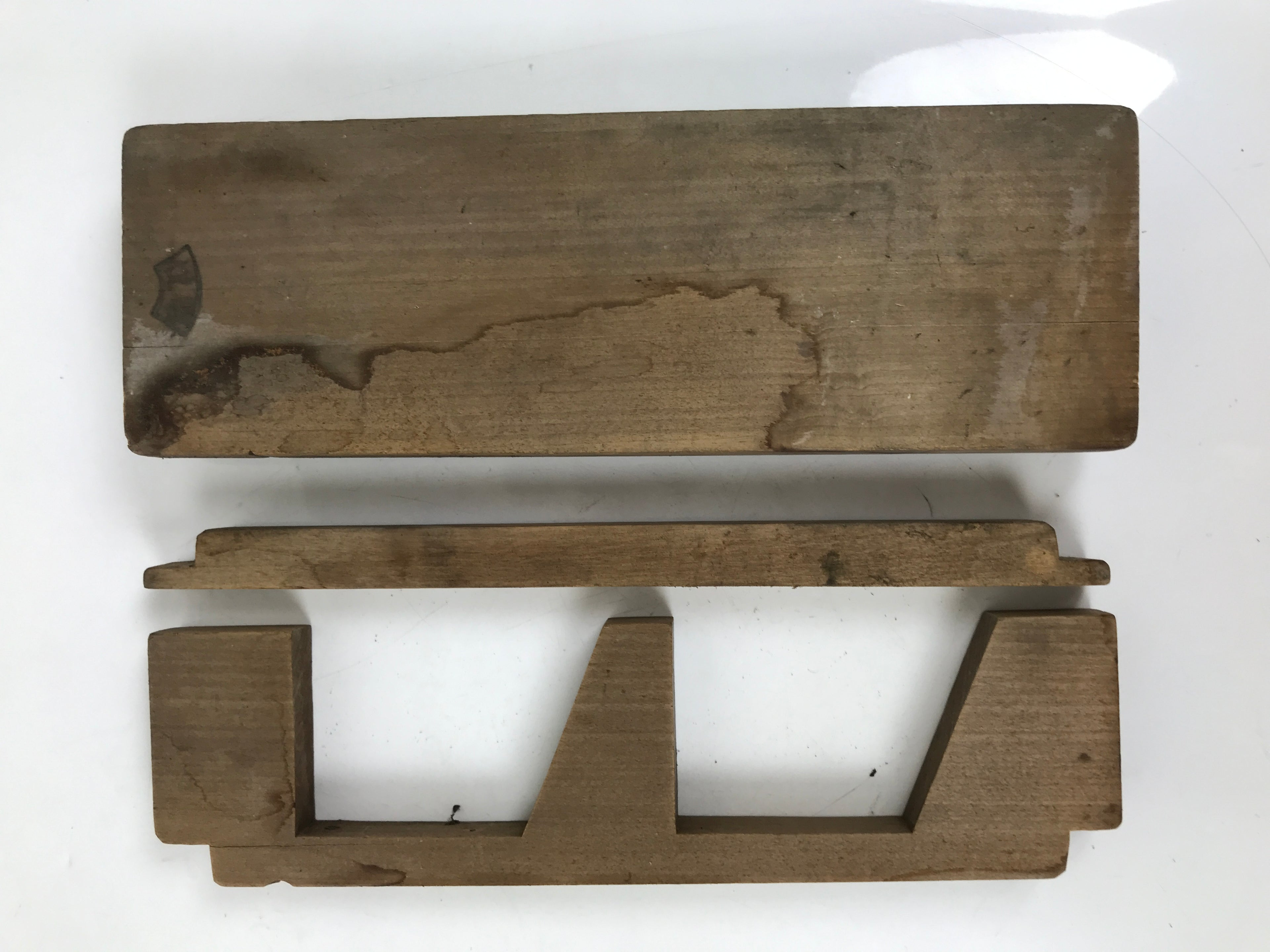 Japanese Wood Carved Kashigata Cake Mold Vtg Sweet Wagashi Wheat Gluten Kg690