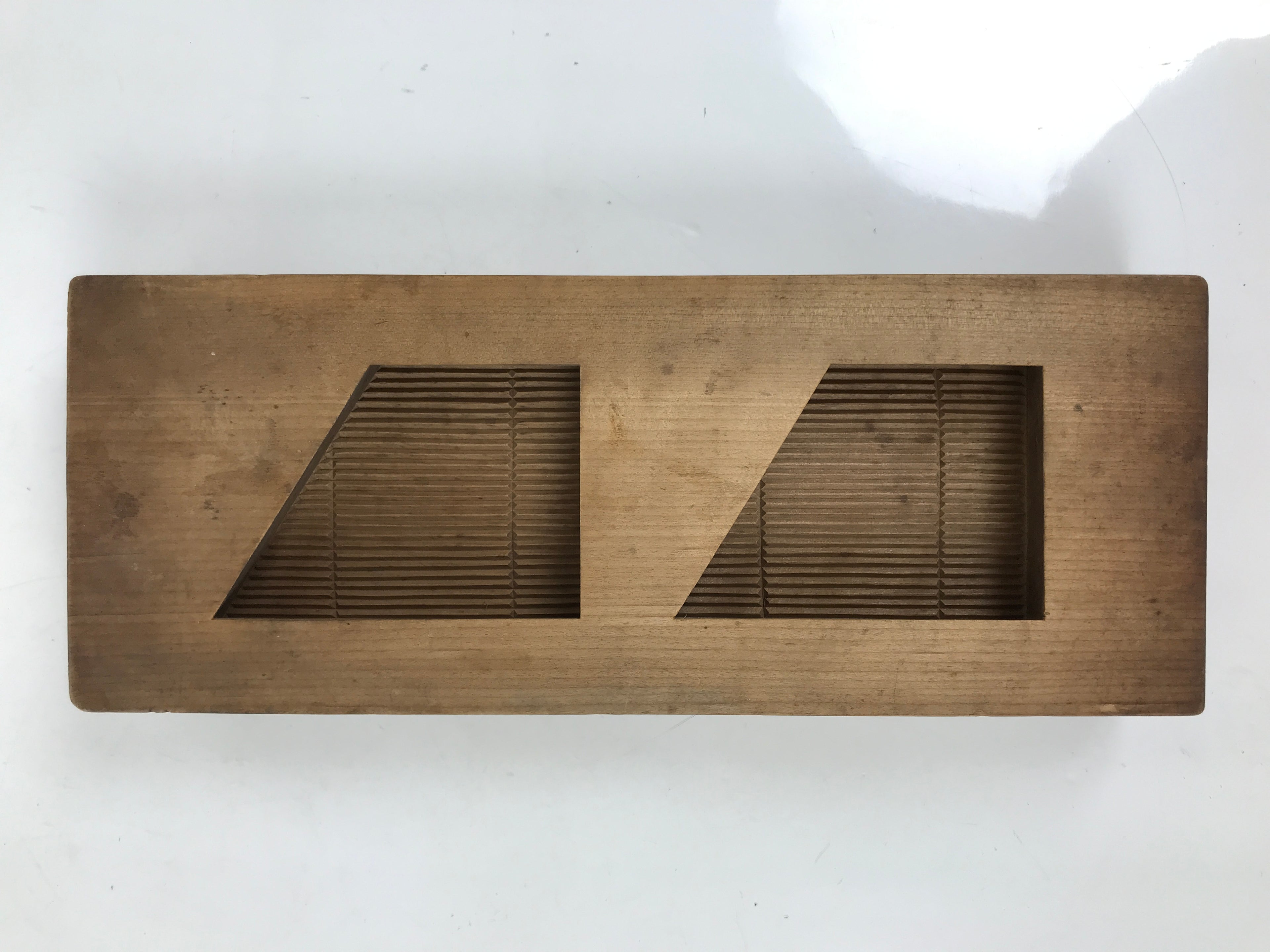 Japanese Wood Carved Kashigata Cake Mold Vtg Sweet Wagashi Wheat Gluten Kg702