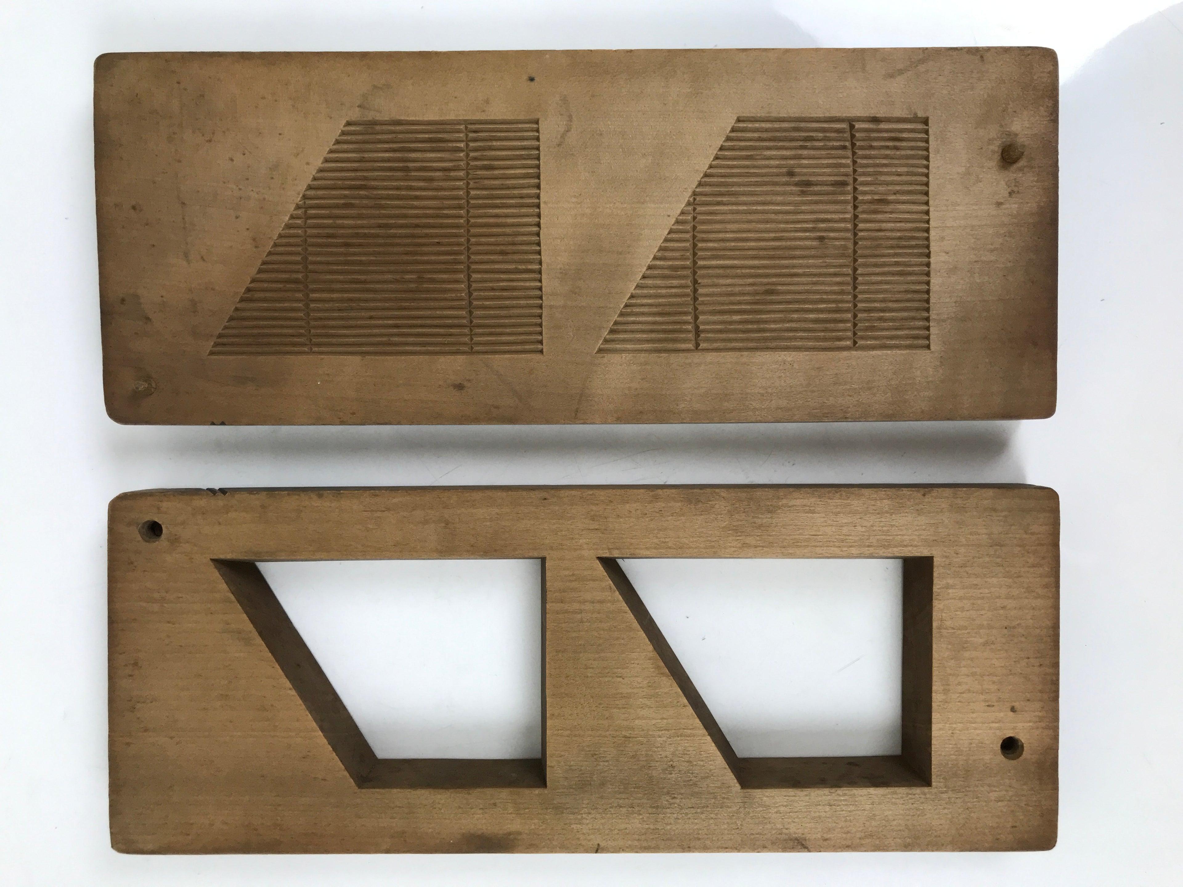 Japanese Wood Carved Kashigata Cake Mold Vtg Sweet Wagashi Wheat Gluten Kg702