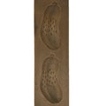 Japanese Wood Carved Kashigata Cake Mold Vtg Sweet Wagashi Zucchini Gourd Kg620