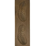 Japanese Wood Carved Kashigata Cake Mold Vtg Sweet Wagashi Zucchini Gourd Kg620