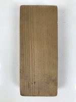 Japanese Wood Carved Kashigata Cake Mold Vtg Wagashi Komatsuna Spinach Kg638