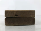 Japanese Wood Carved Kashigata Cake Mold Vtg Wagashi Komatsuna Spinach Kg722