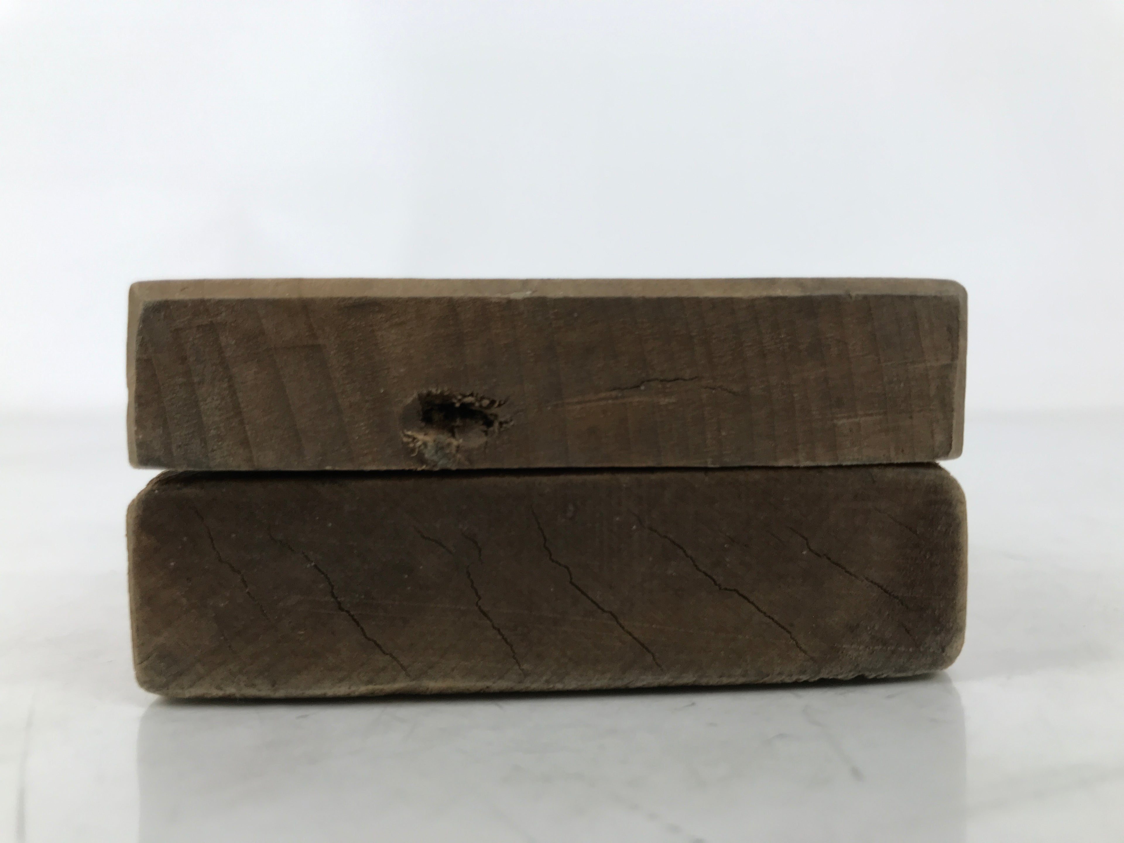 Japanese Wood Carved Kashigata Cake Mold Vtg Wagashi Komatsuna Spinach Kg722