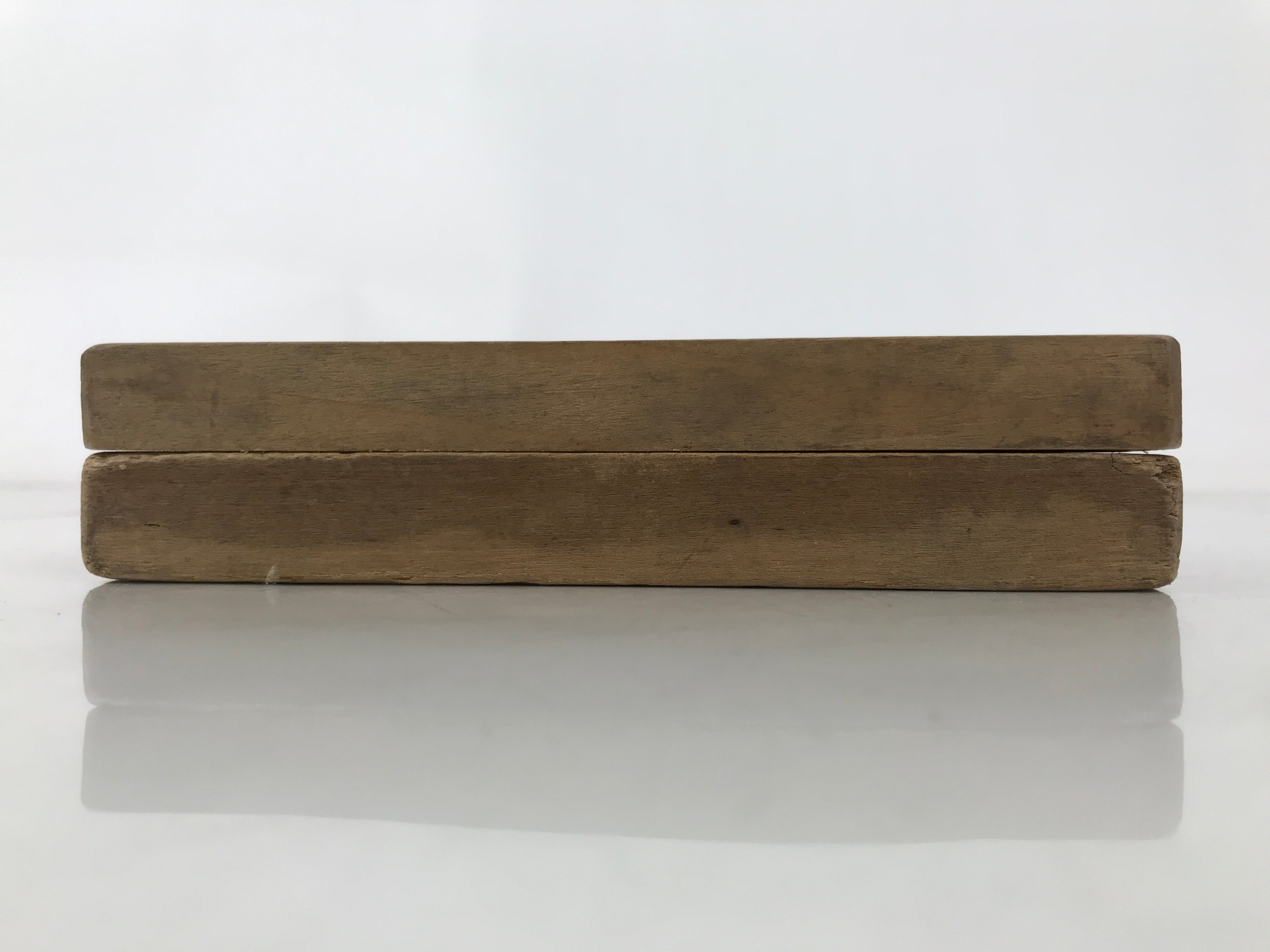 Japanese Wood Carved Kashigata Cake Mold Vtg Wagashi Komatsuna Spinach Kg722