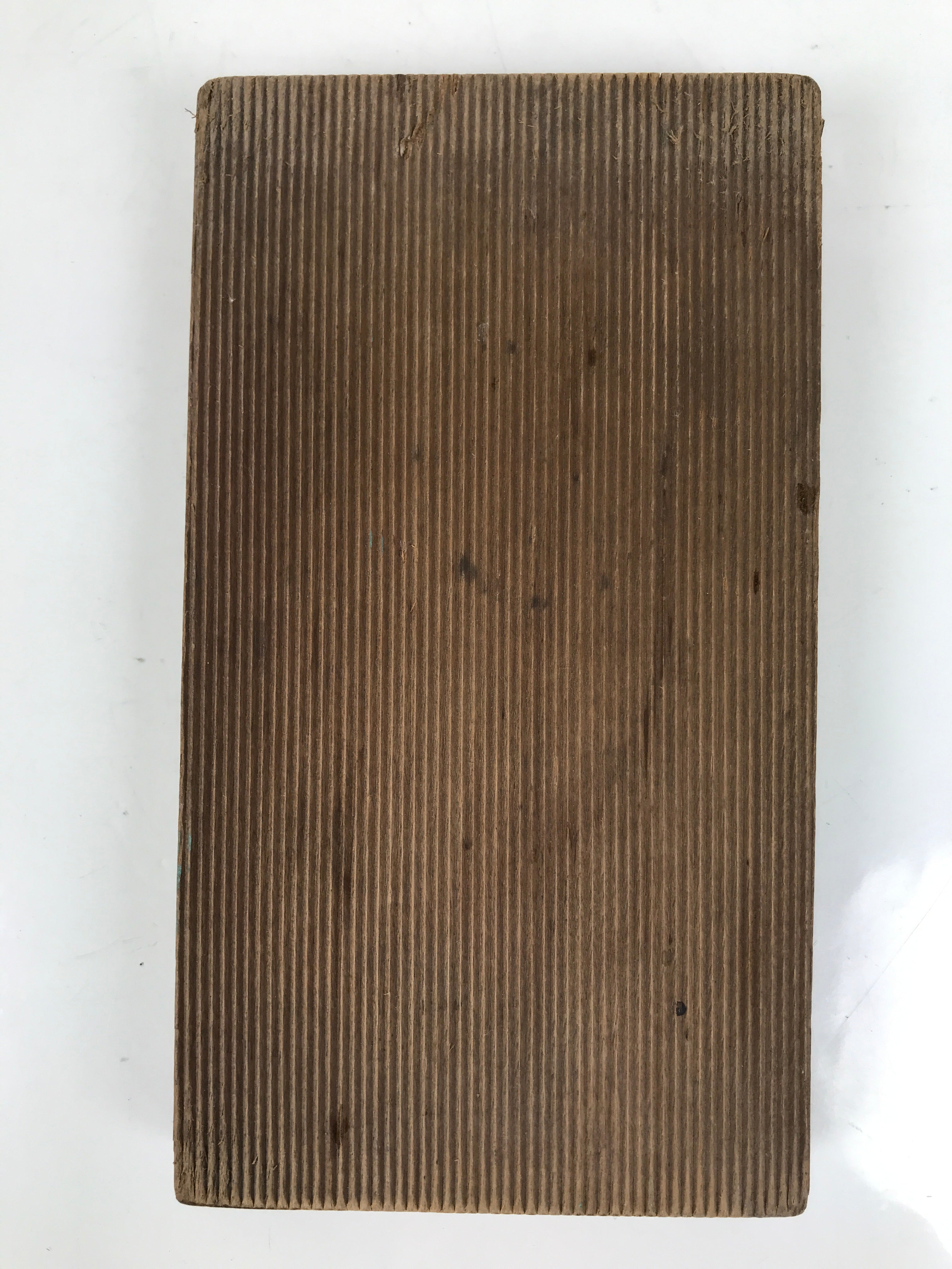 Japanese Wood Carved Kashigata Cake Mold Wagashi Line Pattern Back Plate Kg649