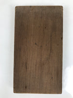 Japanese Wood Carved Kashigata Cake Mold Wagashi Line Pattern Back Plate Kg649