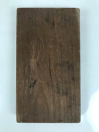 Japanese Wood Carved Kashigata Cake Mold Wagashi Line Pattern Back Plate Kg649
