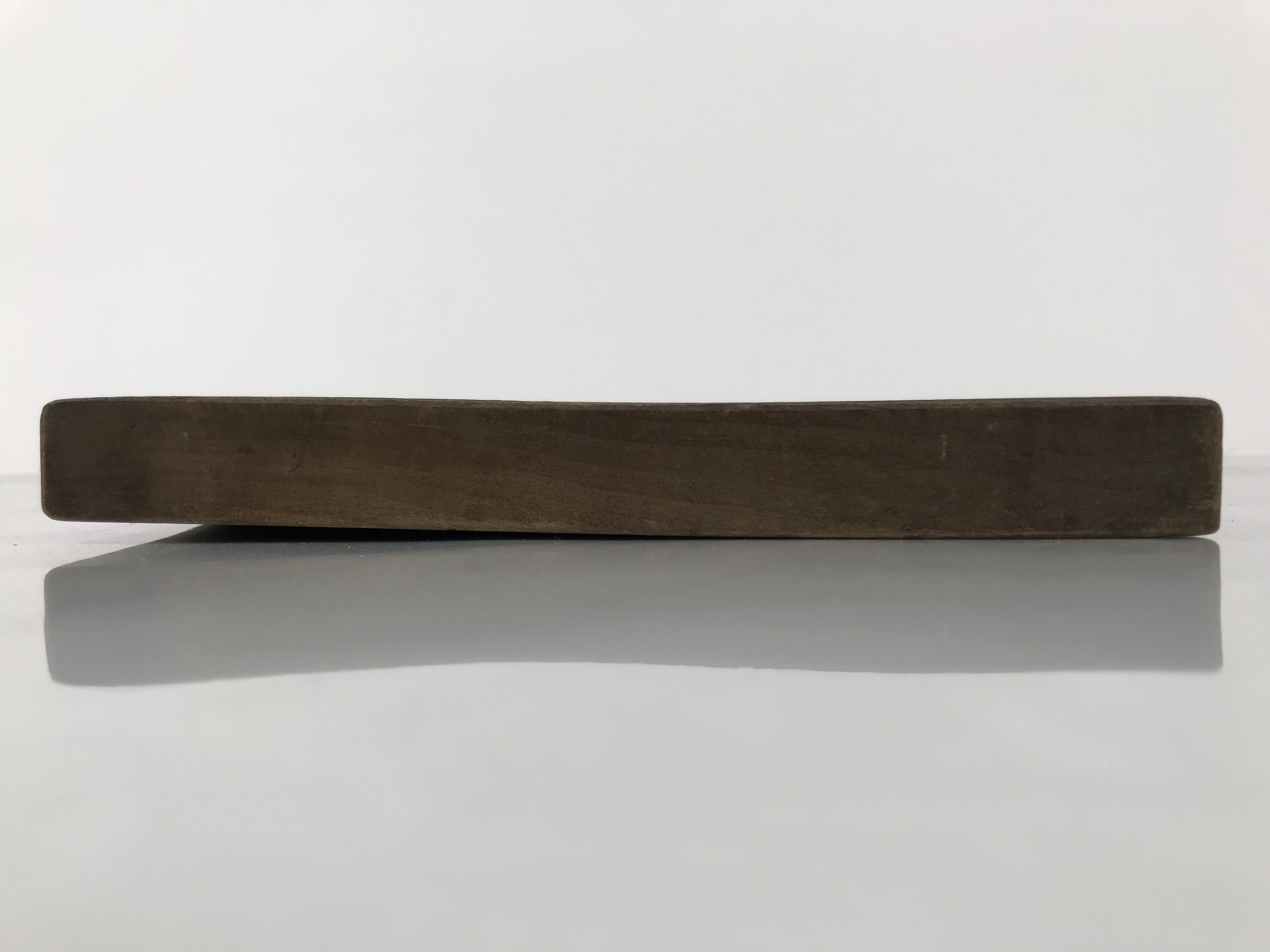 Japanese Wood Carved Kashigata Cake Mold Wagashi Line Pattern Back Plate Kg767