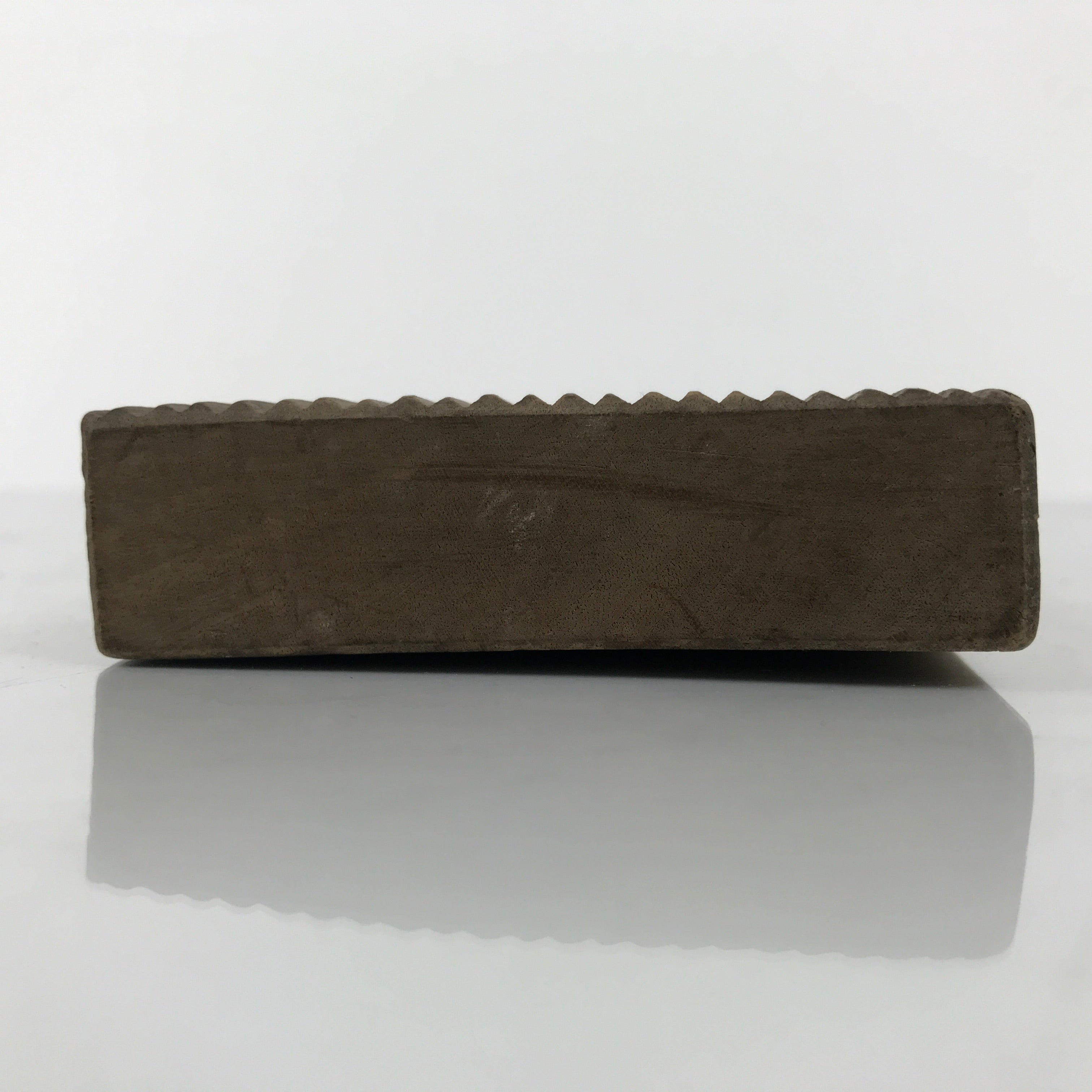 Japanese Wood Carved Kashigata Cake Mold Wagashi Line Pattern Back Plate Kg767
