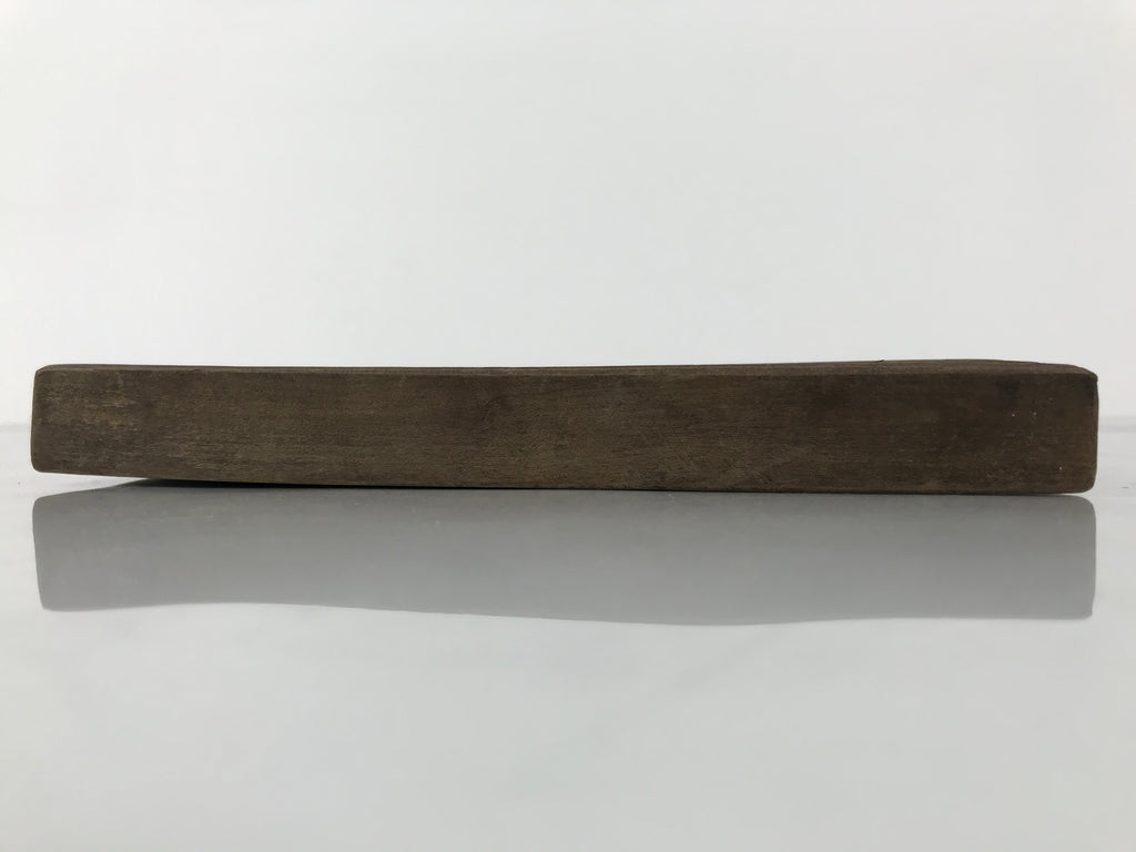 Japanese Wood Carved Kashigata Cake Mold Wagashi Line Pattern Back Plate Kg767