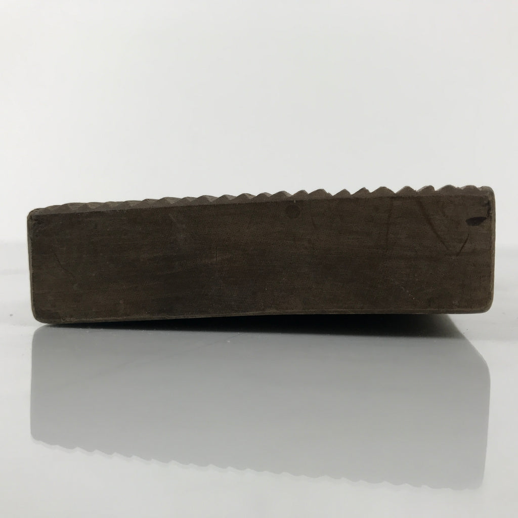 Japanese Wood Carved Kashigata Cake Mold Wagashi Line Pattern Back Plate Kg767
