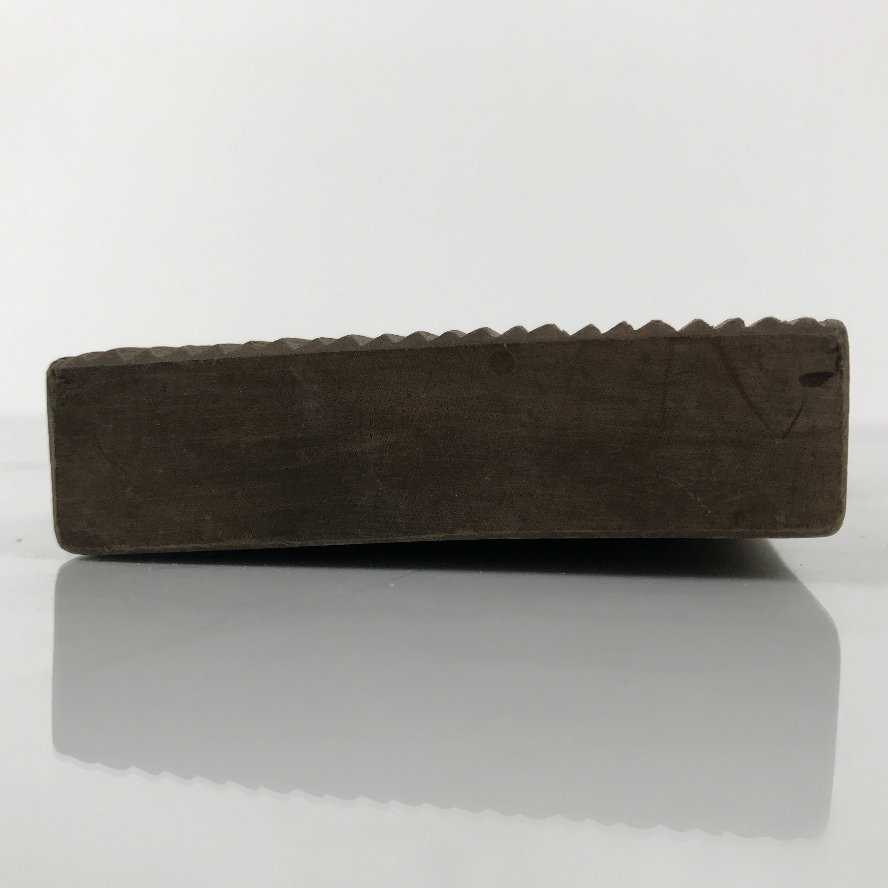 Japanese Wood Carved Kashigata Cake Mold Wagashi Line Pattern Back Plate Kg767