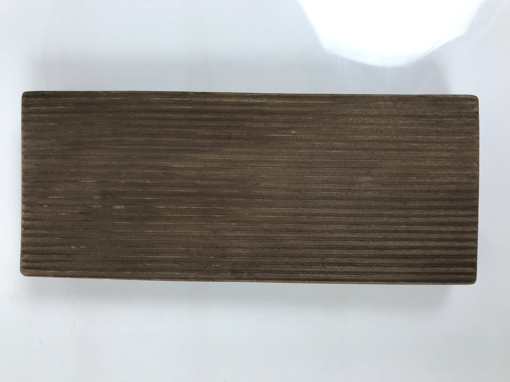Japanese Wood Carved Kashigata Cake Mold Wagashi Line Pattern Back Plate Kg767