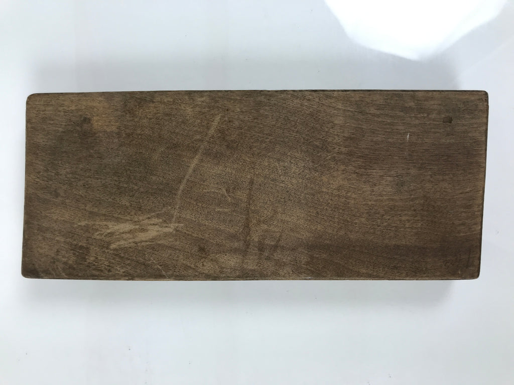 Japanese Wood Carved Kashigata Cake Mold Wagashi Line Pattern Back Plate Kg767