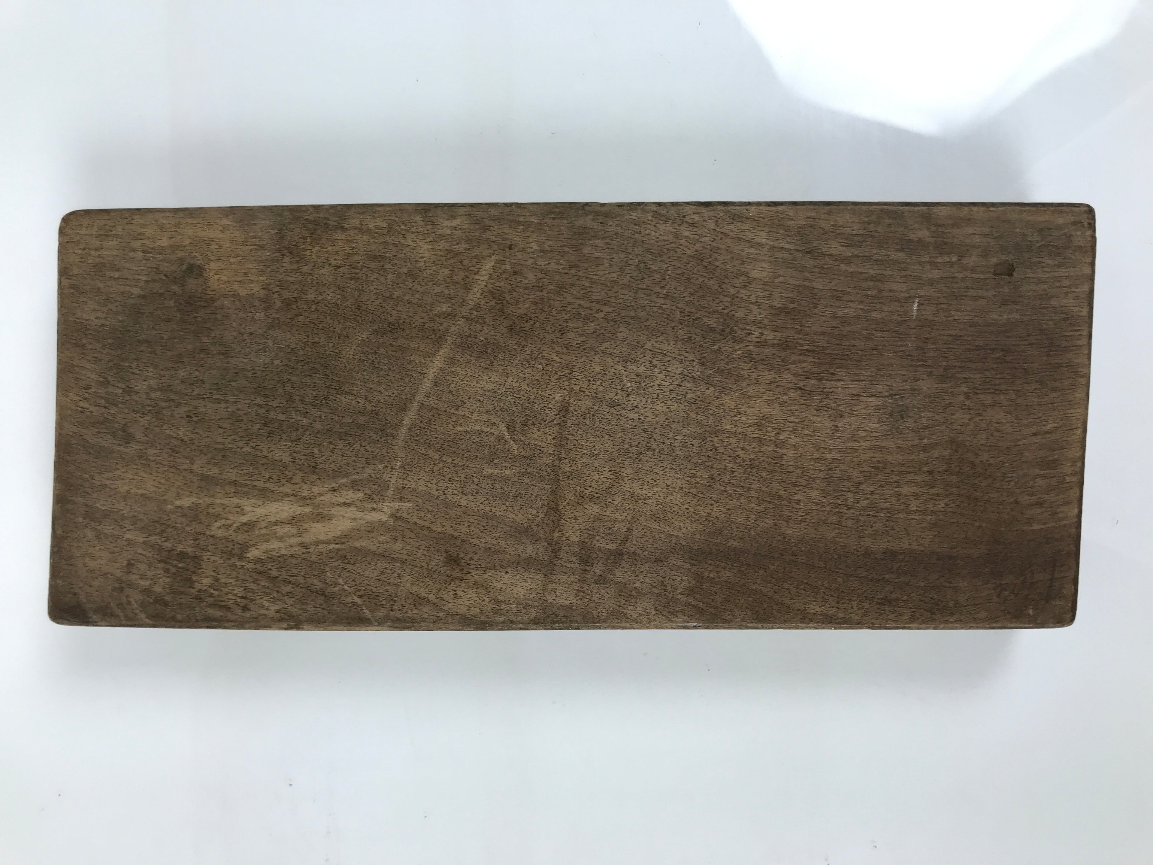 Japanese Wood Carved Kashigata Cake Mold Wagashi Line Pattern Back Plate Kg767