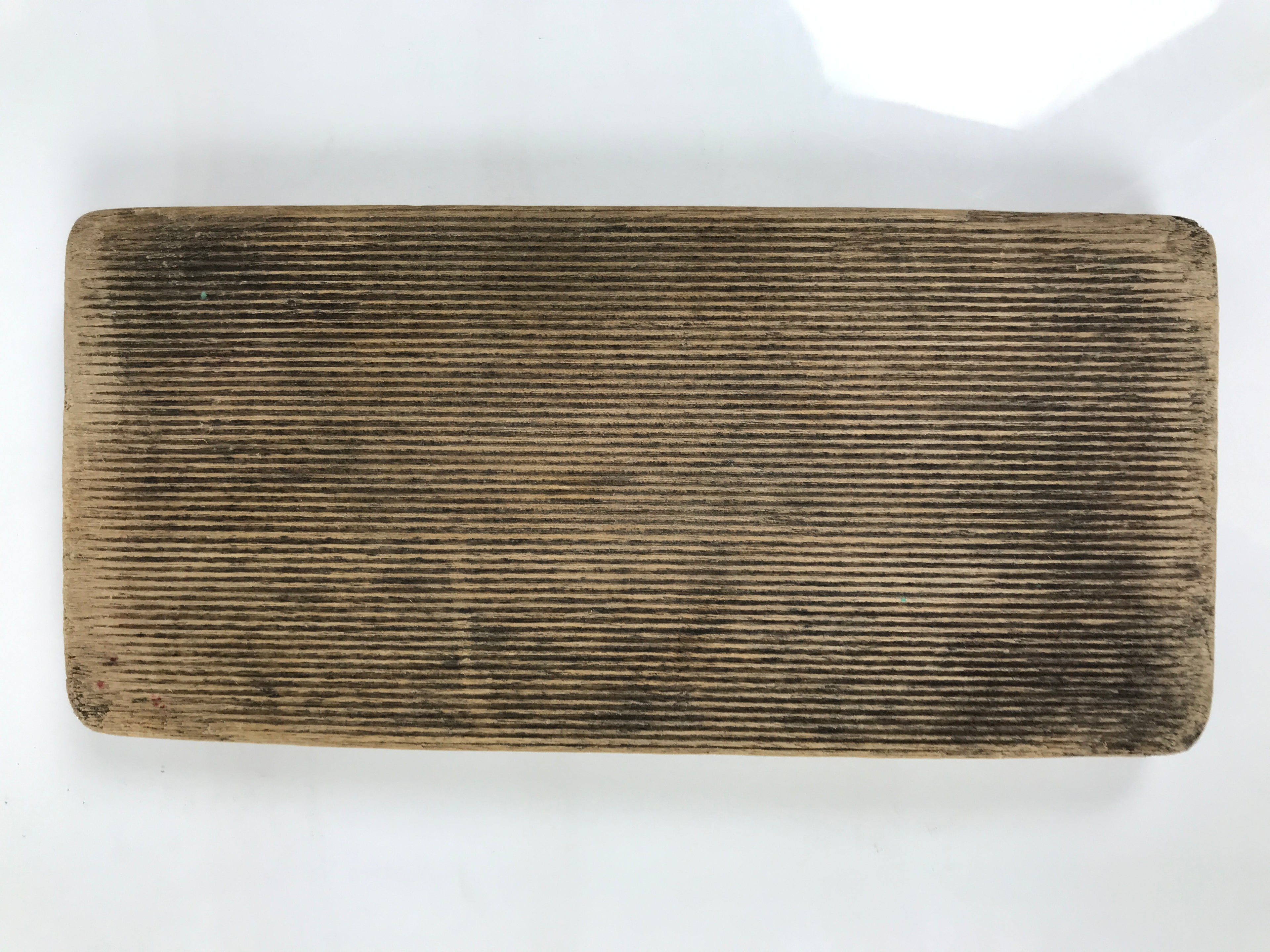 Japanese Wood Carved Kashigata Cake Mold Wagashi Line Pattern Back Plate Kg768