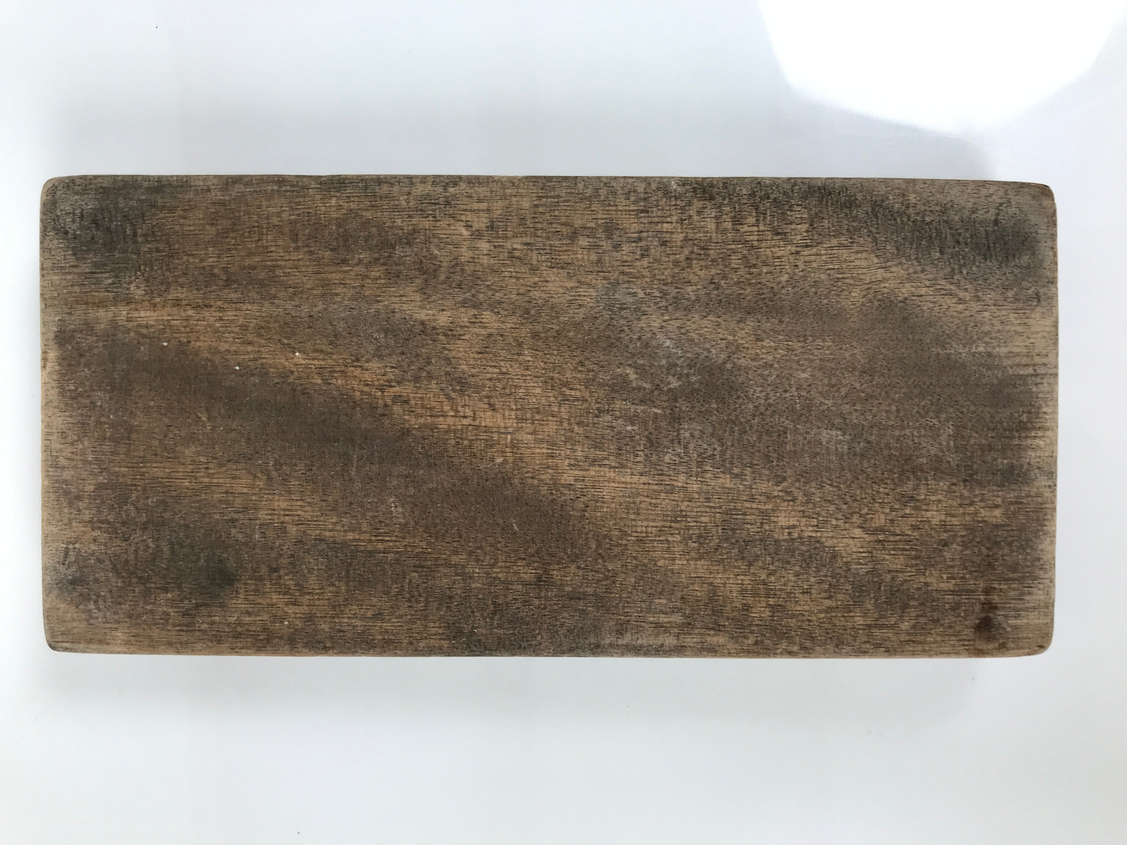 Japanese Wood Carved Kashigata Cake Mold Wagashi Line Pattern Back Plate Kg769