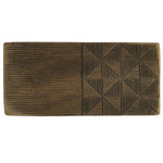 Japanese Wood Carved Kashigata Cake Mold Wagashi Line Pattern Back Plate Kg769